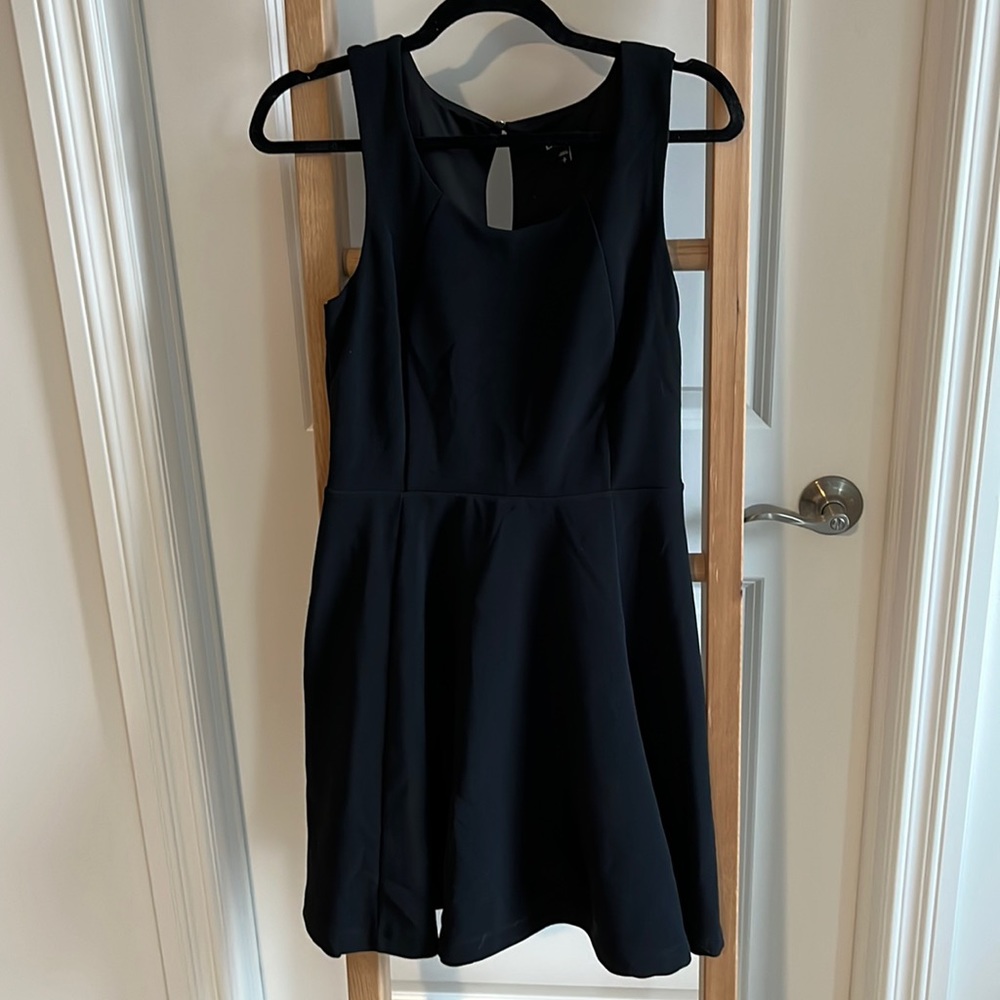 Classic Black Peplum Style Dress